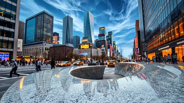 Aménagements de mobilier urbain pour des métropoles dynamiques